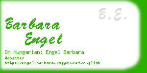 barbara engel business card